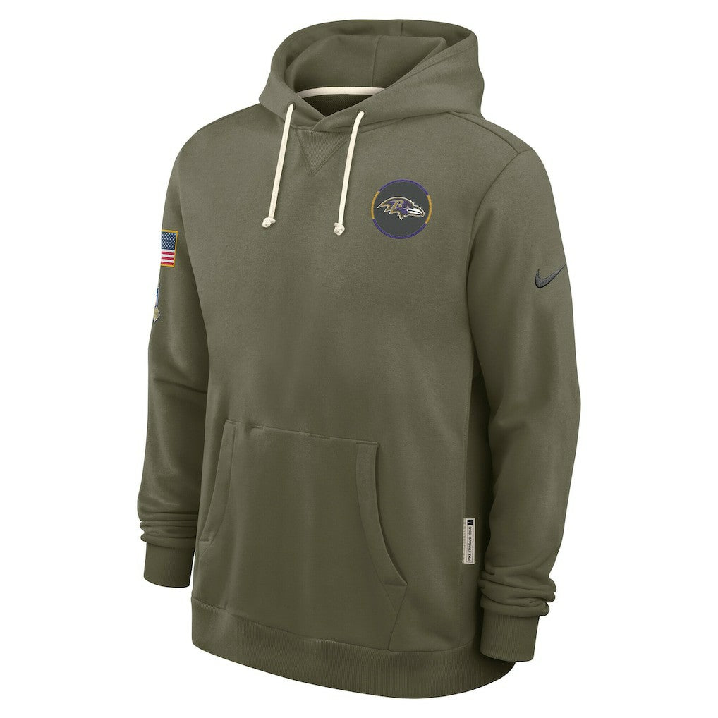 Baltimore Ravens 2025 Salute to Service Sideline Standard Issue Dri-FIT Hoodie - Olive - Nike