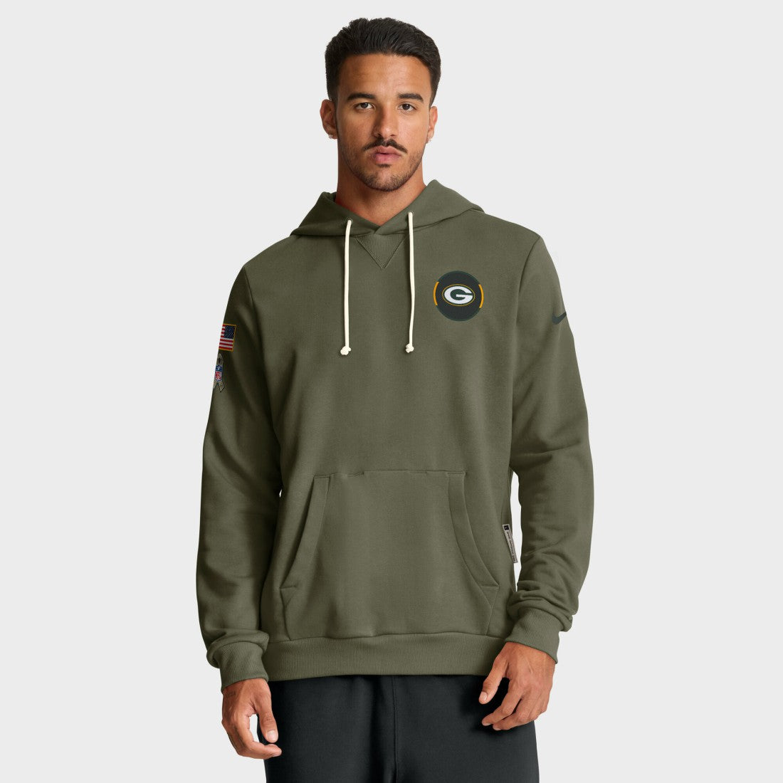 Green Bay Packers 2025 Salute to Service Sideline Standard Issue Dri-FIT Hoodie - Olive - Nike