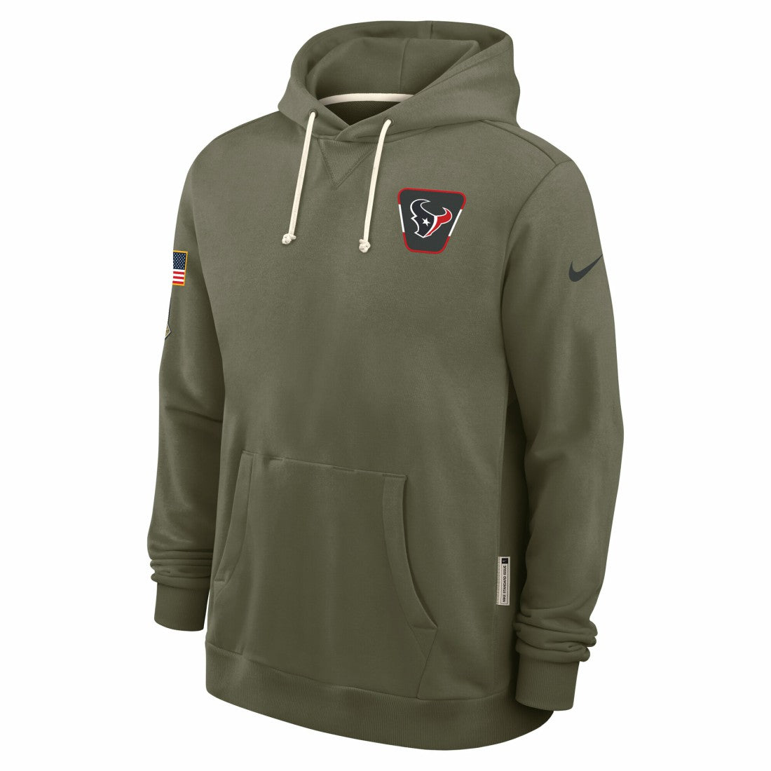 Houston Texans 2025 Salute to Service Sideline Standard Issue Dri-FIT Hoodie - Olive - Nike