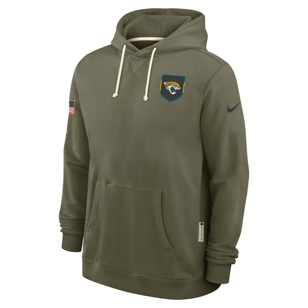 Jacksonville Jaguars 2025 Salute to Service Sideline Standard Issue Dri-FIT Hoodie - Olive - Nike
