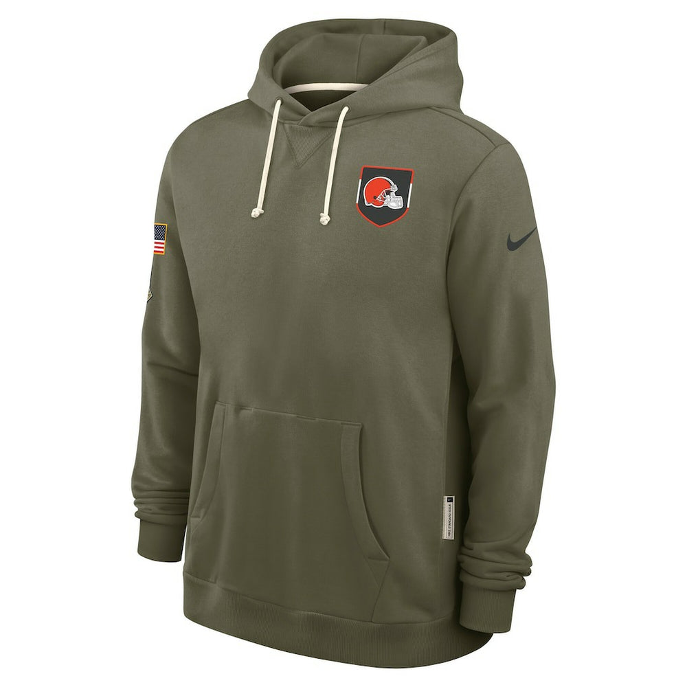 Cleveland Browns 2025 Salute to Service Sideline Standard Issue Dri-FIT Hoodie - Olive - Nike
