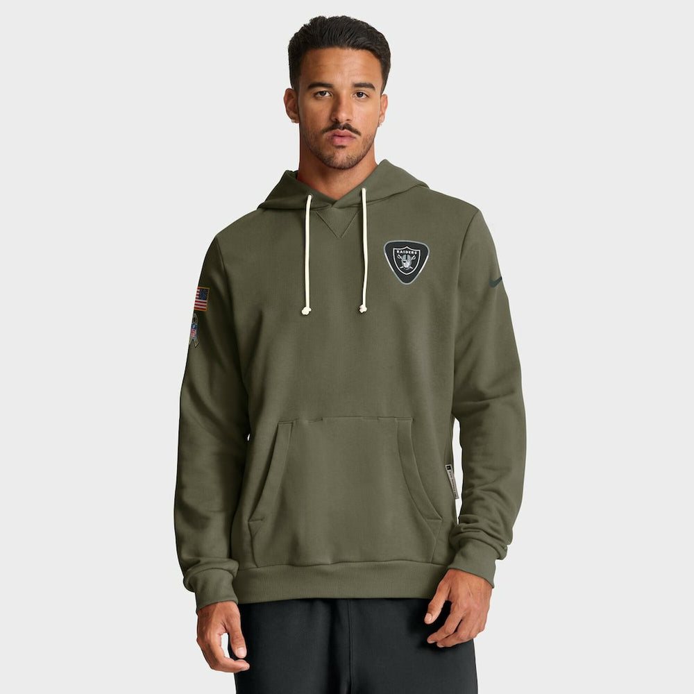 Las Vegas Raiders 2025 Salute to Service Sideline Standard Issue Dri-FIT Hoodie - Olive - Nike