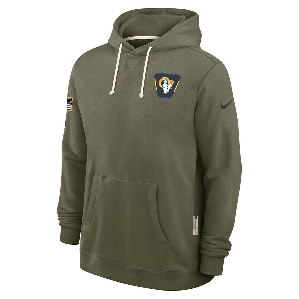 Los Angeles Rams 2025 Salute to Service Sideline Standard Issue Dri-FIT Hoodie - Olive - Nike