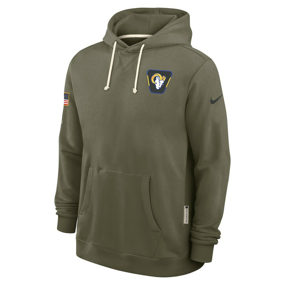 Los Angeles Rams 2025 Salute to Service Sideline Standard Issue Dri-FIT Hoodie - Olive - Nike