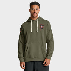 San Francisco 49ers 2025 Salute to Service Sideline Standard Issue Dri-FIT Hoodie - Olive - Nike