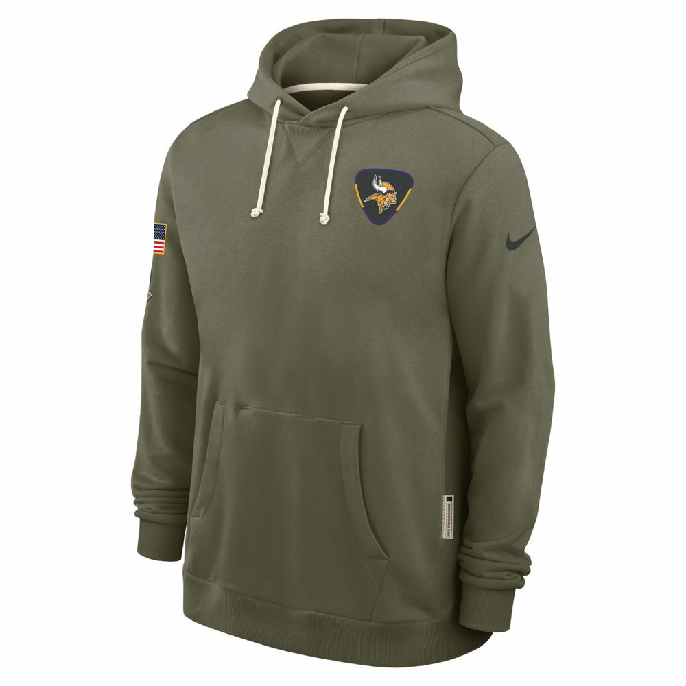 Minnesota Vikings 2025 Salute to Service Sideline Standard Issue Dri-FIT Hoodie - Olive - Nike