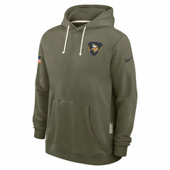 Minnesota Vikings 2025 Salute to Service Sideline Standard Issue Dri-FIT Hoodie - Olive - Nike