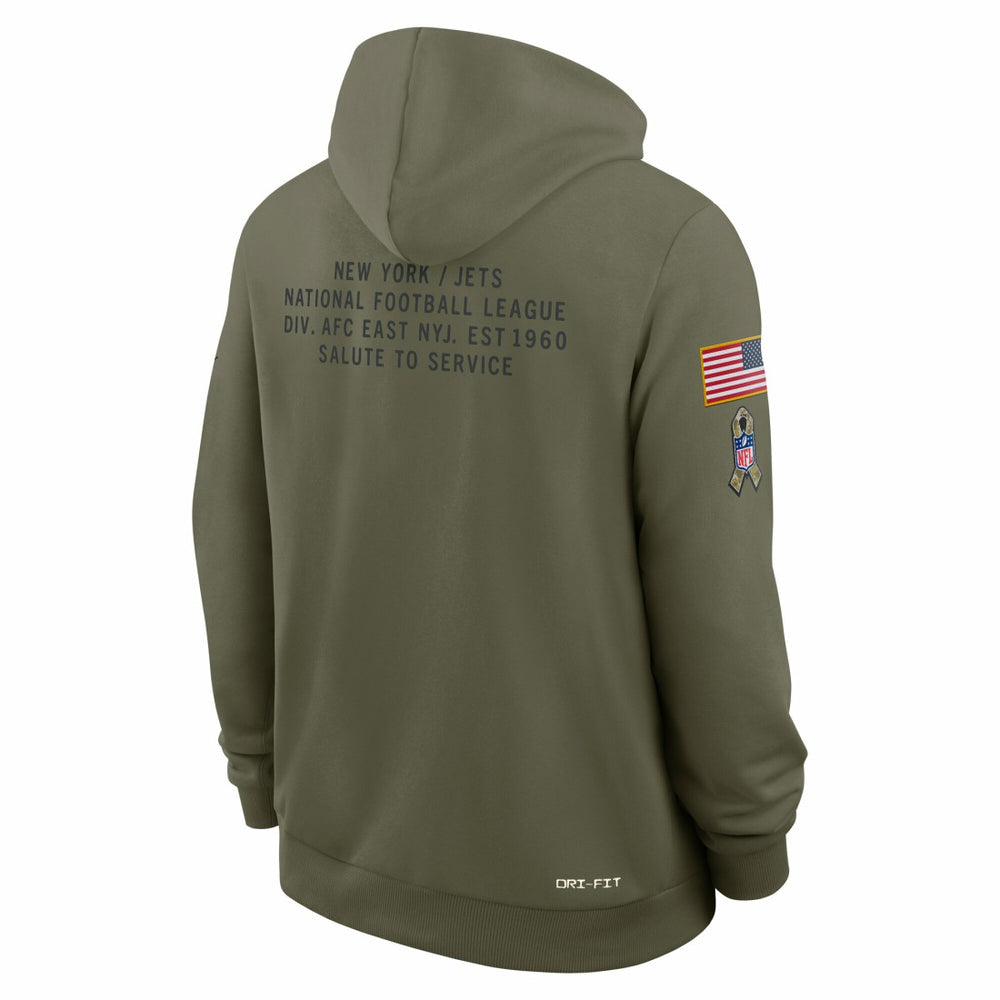 New York Jets 2025 Salute to Service Sideline Standard Issue Dri-FIT Hoodie - Olive - Nike