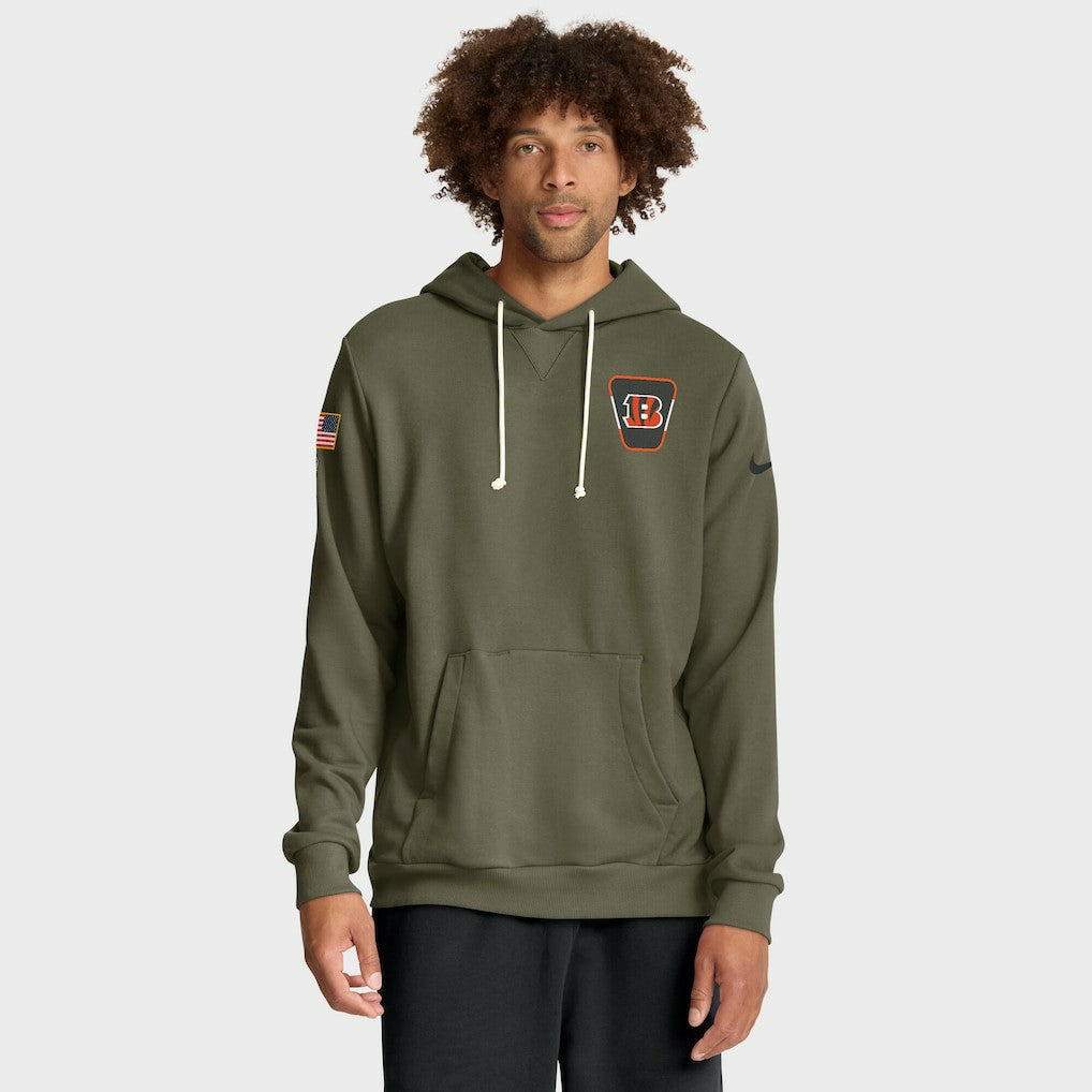 Cincinnati Bengals 2025 Salute to Service Sideline Standard Issue Dri-FIT Hoodie - Olive - Nike