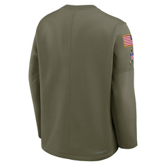 Cincinnati Bengals 2025 Salute to Service Sideline Coaches Therma-FIT Long Sleeve Shirt - Olive - Nike