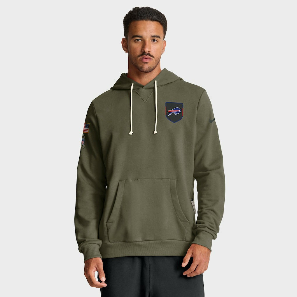 Buffalo Bills Big & Tall 2025 Salute to Service Sideline Dominant Force Dri-FIT Hoodie - Olive - Nike
