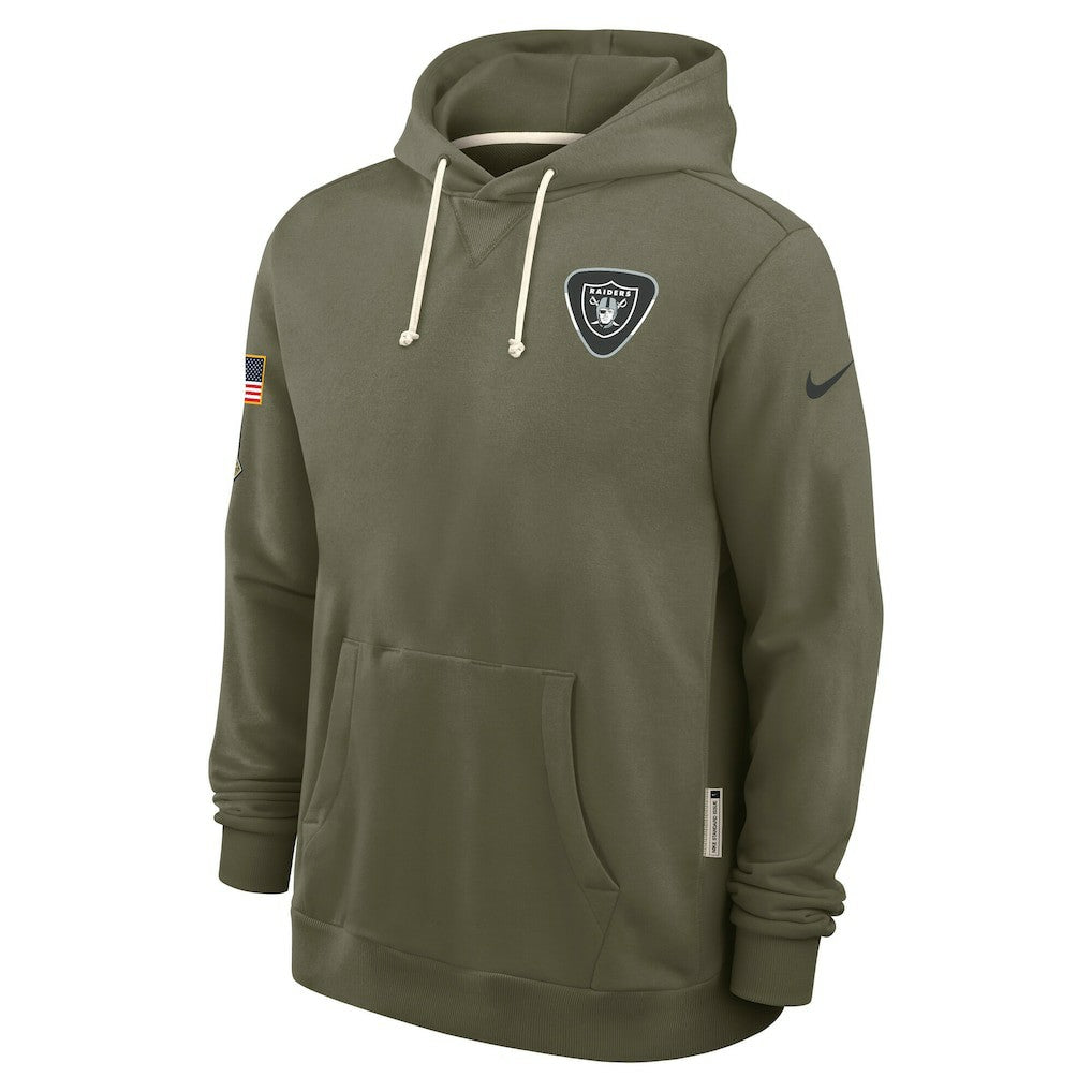 Las Vegas Raiders Big & Tall 2025 Salute to Service Sideline Dominant Force Dri-FIT Hoodie - Olive - Nike