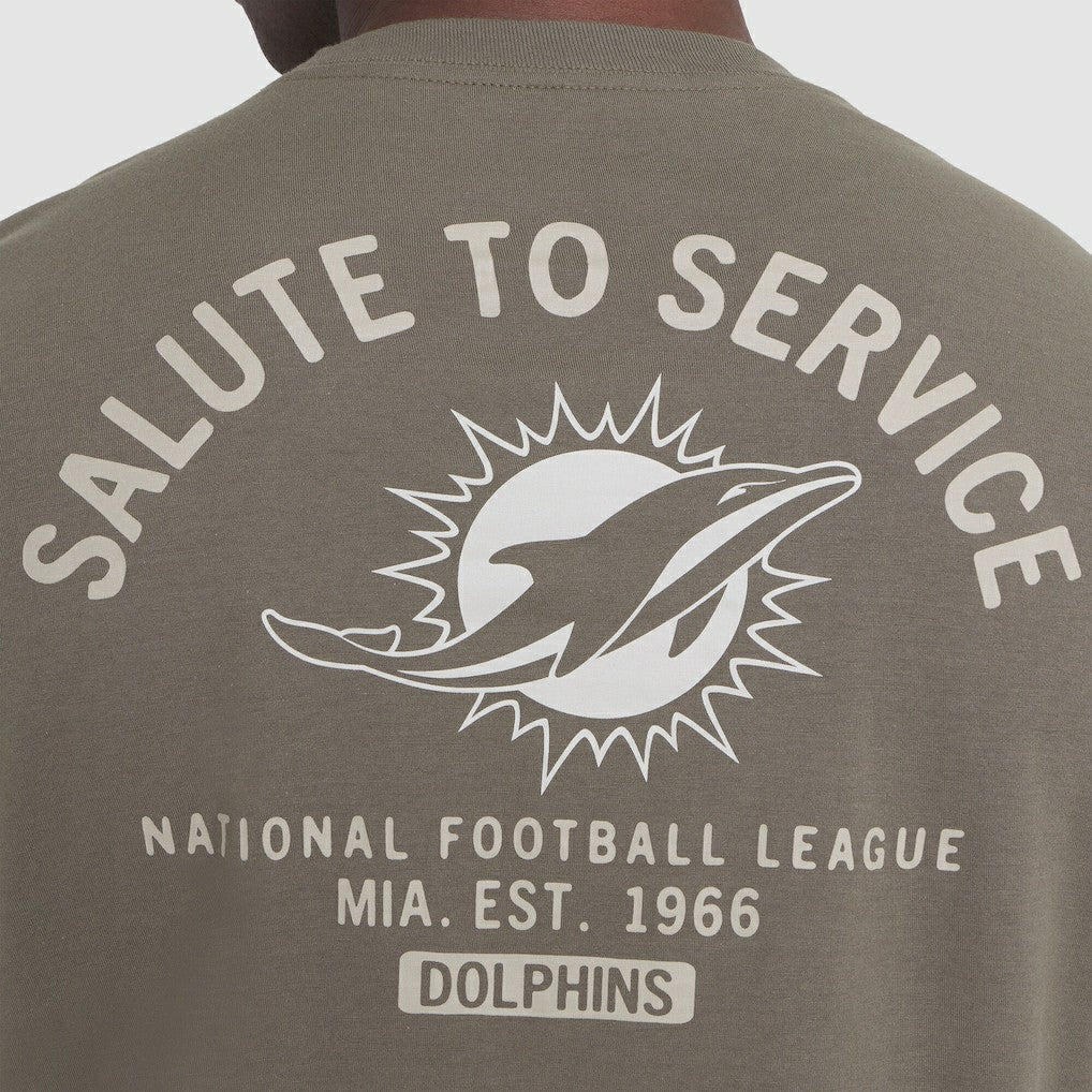 Miami Dolphins 2025 Salute to Service Sideline Long Sleeve T-Shirt - Olive - Nike
