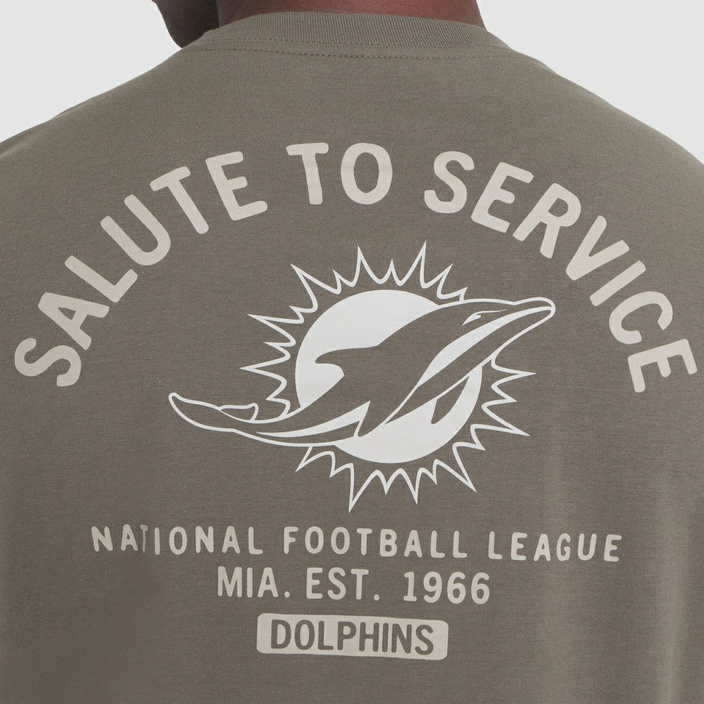 Miami Dolphins 2025 Salute to Service Sideline Long Sleeve T-Shirt - Olive - Nike