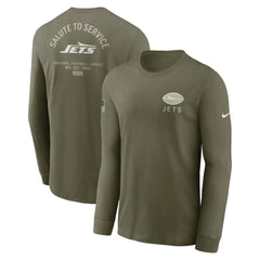 New York Jets 2025 Salute to Service Sideline Long Sleeve T-Shirt - Olive - Nike