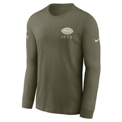 New York Jets 2025 Salute to Service Sideline Long Sleeve T-Shirt - Olive - Nike