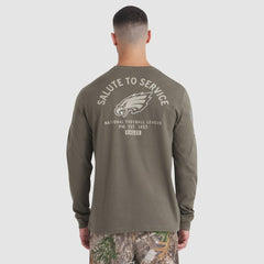 Philadelphia Eagles 2025 Salute to Service Sideline Long Sleeve T-Shirt - Olive - Nike