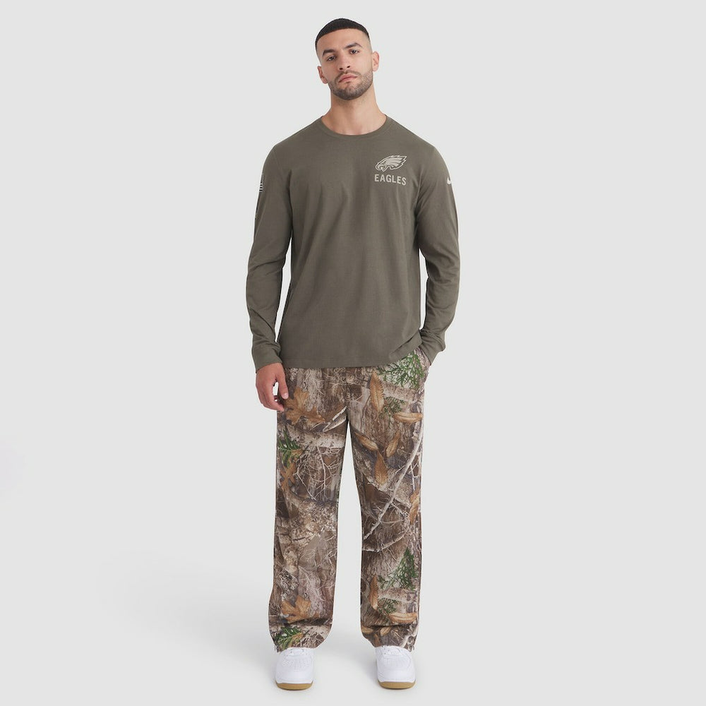 Philadelphia Eagles 2025 Salute to Service Sideline Long Sleeve T-Shirt - Olive - Nike