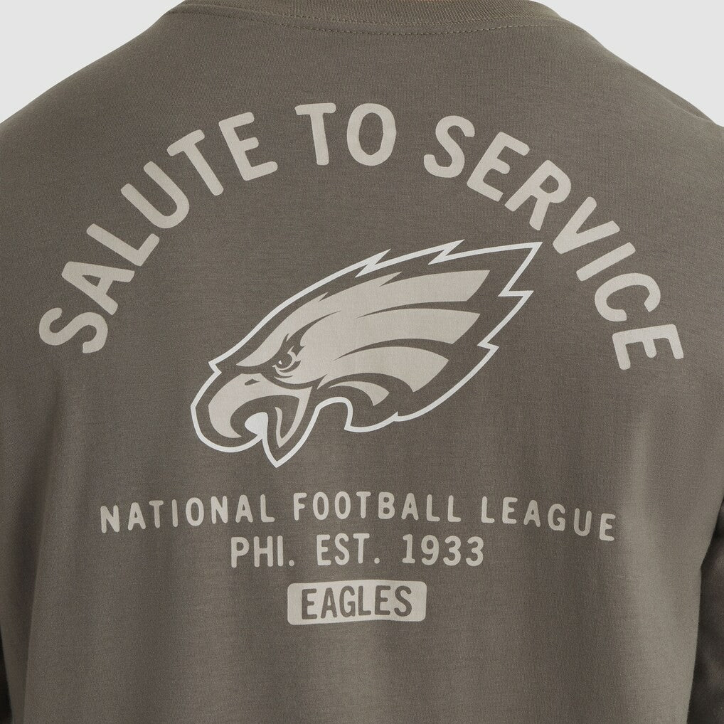 Philadelphia Eagles 2025 Salute to Service Sideline Long Sleeve T-Shirt - Olive - Nike