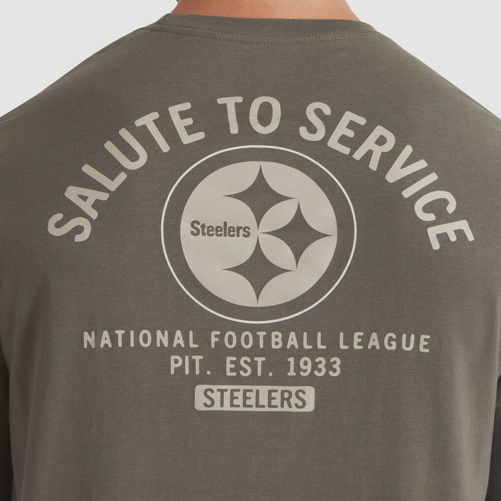 Pittsburgh Steelers 2025 Salute to Service Sideline Long Sleeve T-Shirt - Olive - Nike