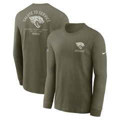 Jacksonville Jaguars 2025 Salute to Service Sideline Long Sleeve T-Shirt - Olive - Nike