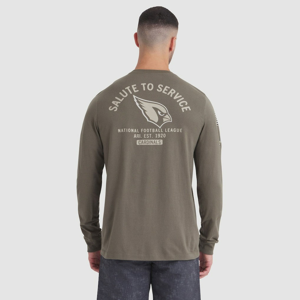 Arizona Cardinals 2025 Salute to Service Sideline Long Sleeve T-Shirt - Olive - Nike