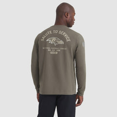 Baltimore Ravens 2025 Salute to Service Sideline Long Sleeve T-Shirt - Olive - Nike