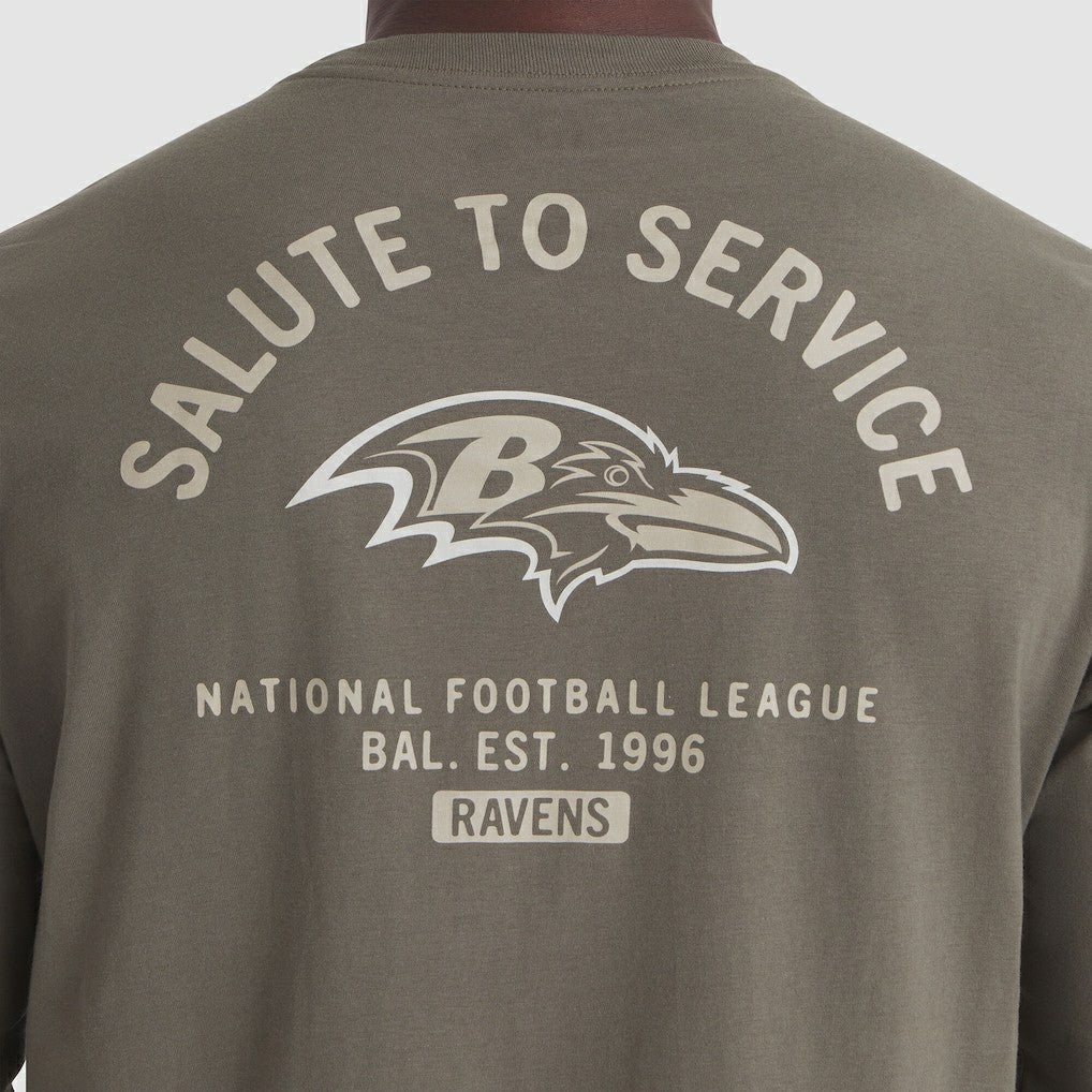 Baltimore Ravens 2025 Salute to Service Sideline Long Sleeve T-Shirt - Olive - Nike