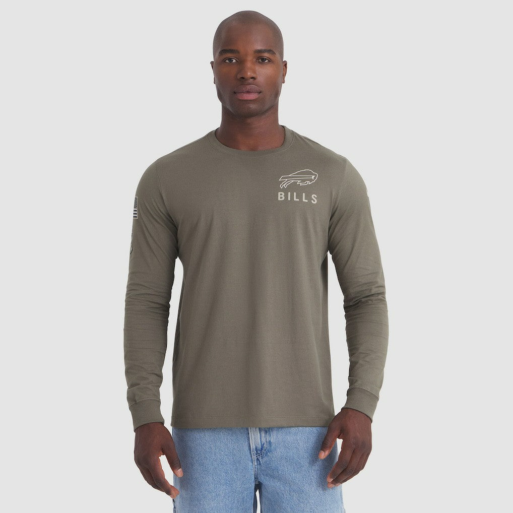 Buffalo Bills 2025 Salute to Service Sideline Long Sleeve T-Shirt - Olive - Nike