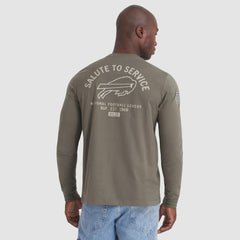 Buffalo Bills 2025 Salute to Service Sideline Long Sleeve T-Shirt - Olive - Nike