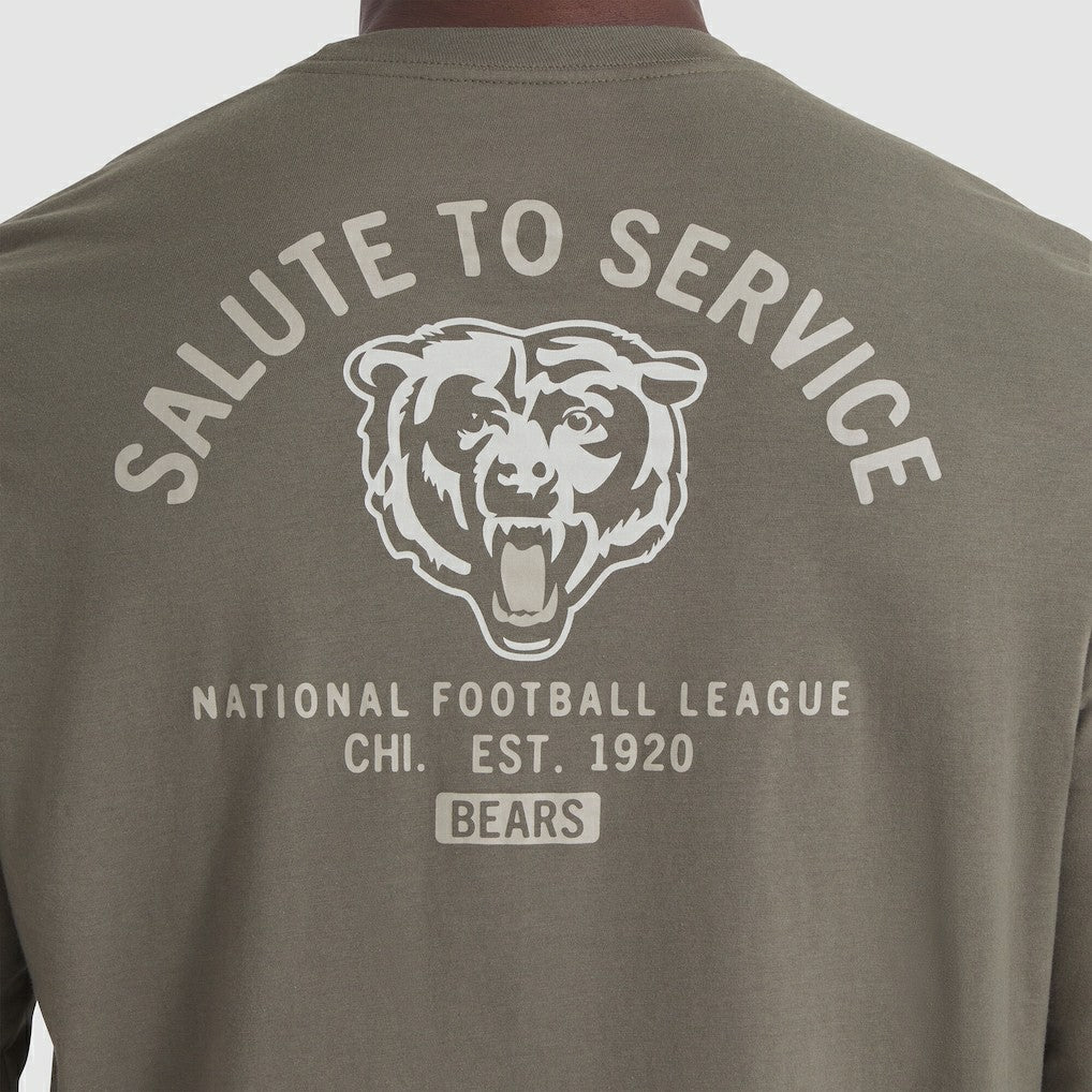 Chicago Bears 2025 Salute to Service Sideline Long Sleeve T-Shirt - Olive - Nike
