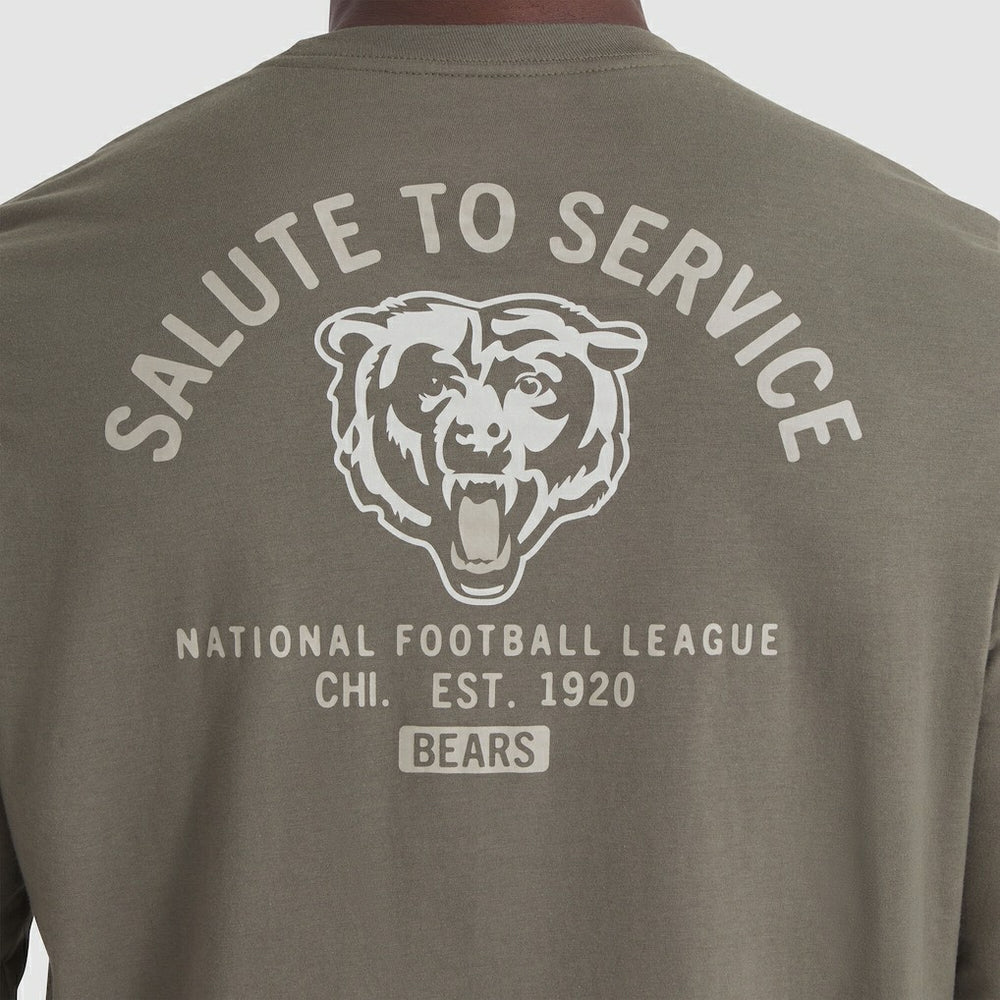 Chicago Bears 2025 Salute to Service Sideline Long Sleeve T-Shirt - Olive - Nike