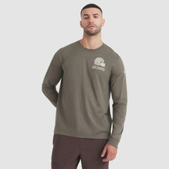 Cleveland Browns 2025 Salute to Service Sideline Long Sleeve T-Shirt - Olive - Nike