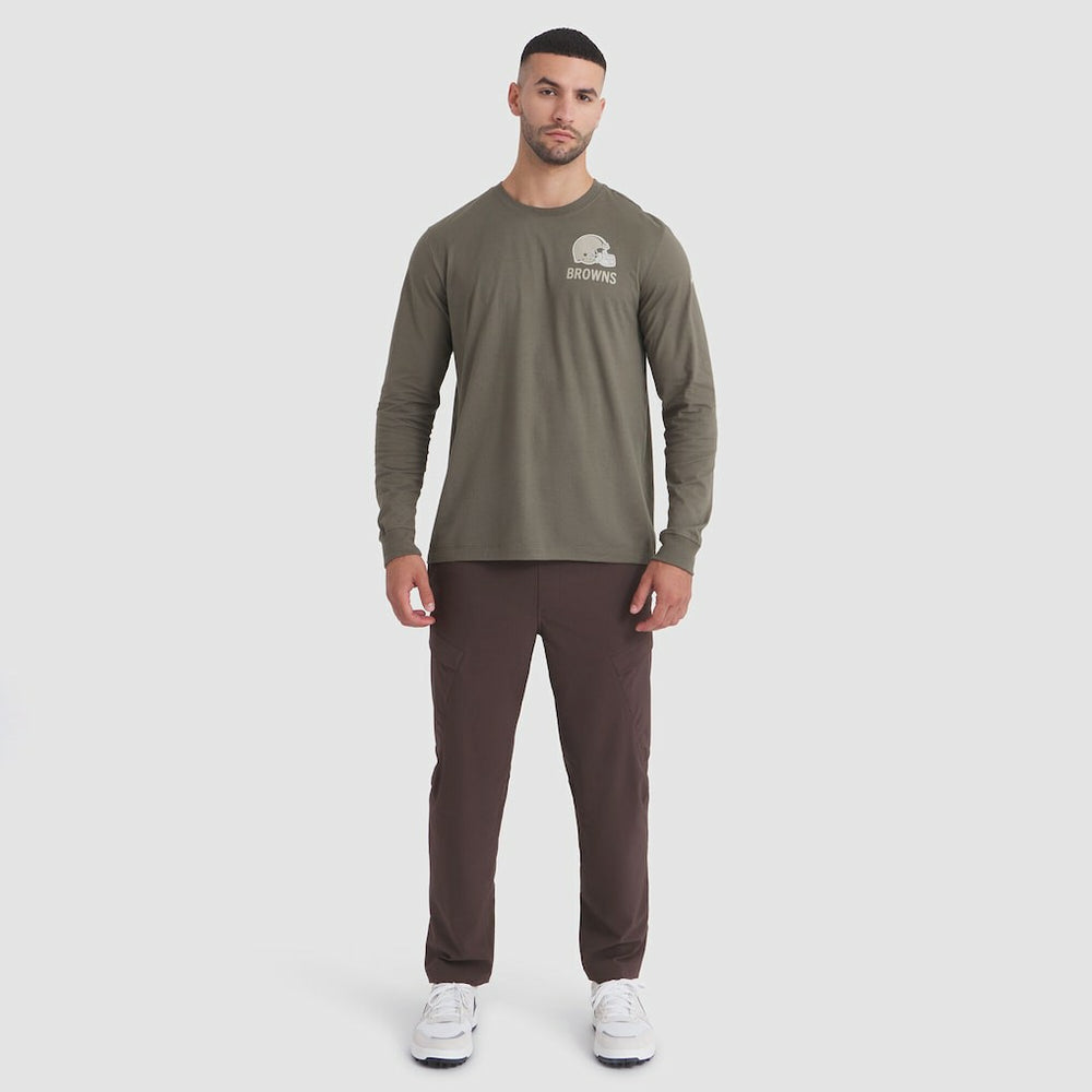 Cleveland Browns 2025 Salute to Service Sideline Long Sleeve T-Shirt - Olive - Nike