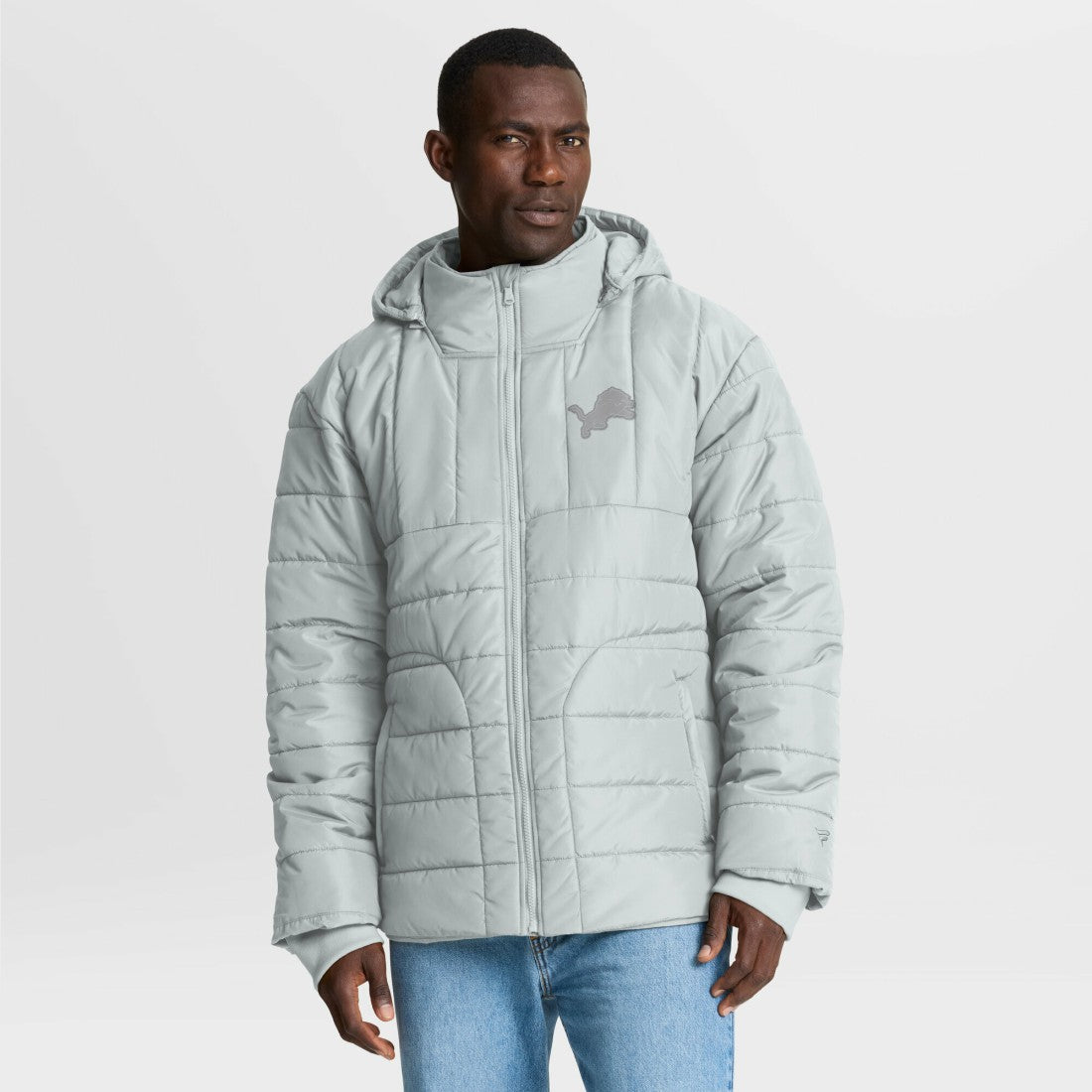 Detroit Lions Full-Zip Hooded Jacket - Gray - Fanatics