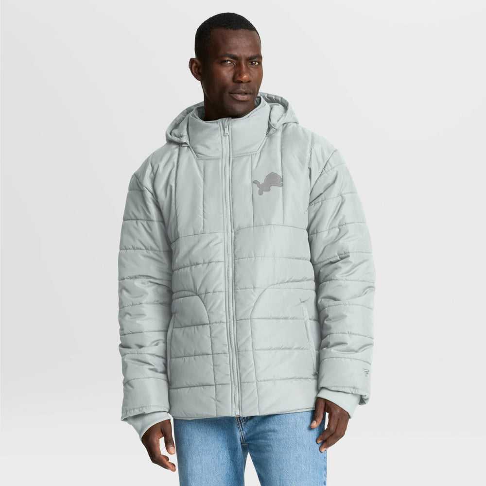 Detroit Lions Full-Zip Hooded Jacket - Gray - Fanatics