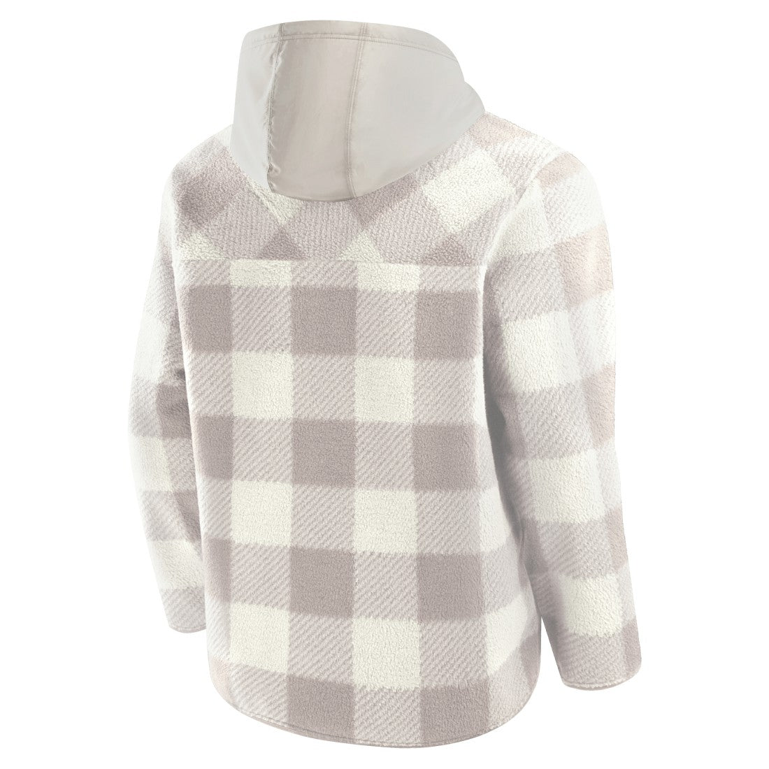 Detroit Lions Elements Plaid Polar Fleece Quarter-Zip Hoodie - Gray - Fanatics