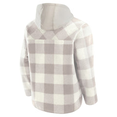 Detroit Lions Elements Plaid Polar Fleece Quarter-Zip Hoodie - Gray - Fanatics