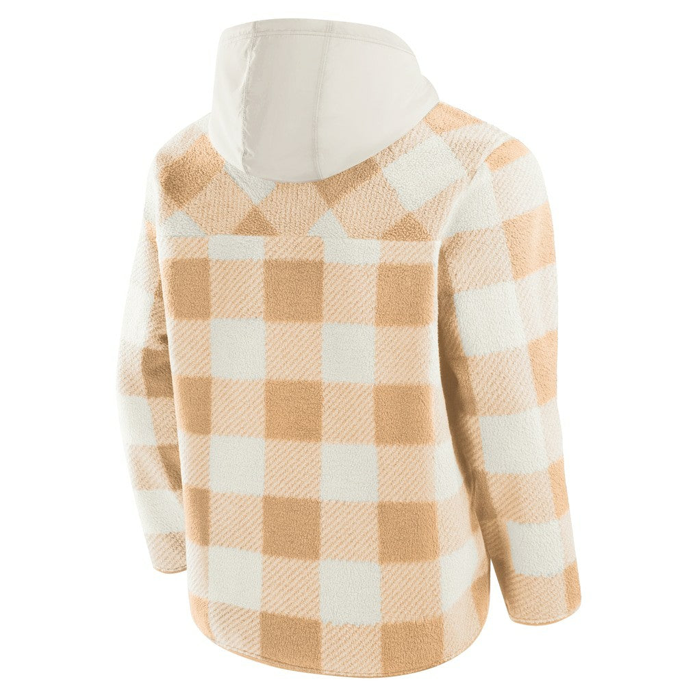 Pittsburgh Steelers Elements Plaid Polar Fleece Quarter-Zip Hoodie - Tan - Fanatics
