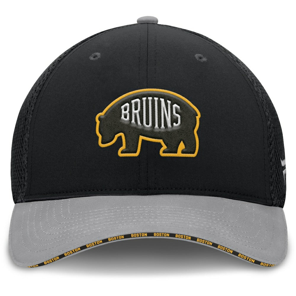 Boston Bruins Fanatics Fundamentals Span Flex Hat - Black | Fanatics Lifestyle