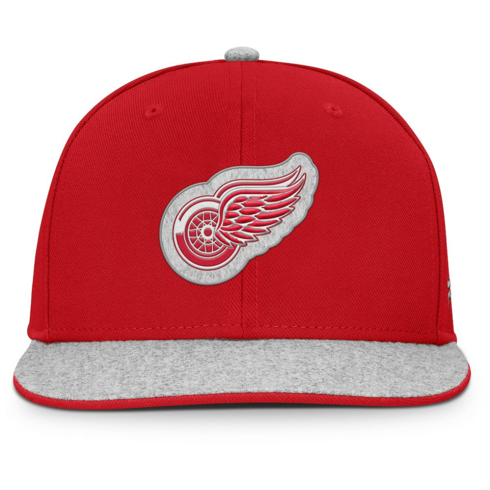 Detroit Red Wings Fanatics Fundamentals Loden Snapback Hat - Red | Fanatics Clearance