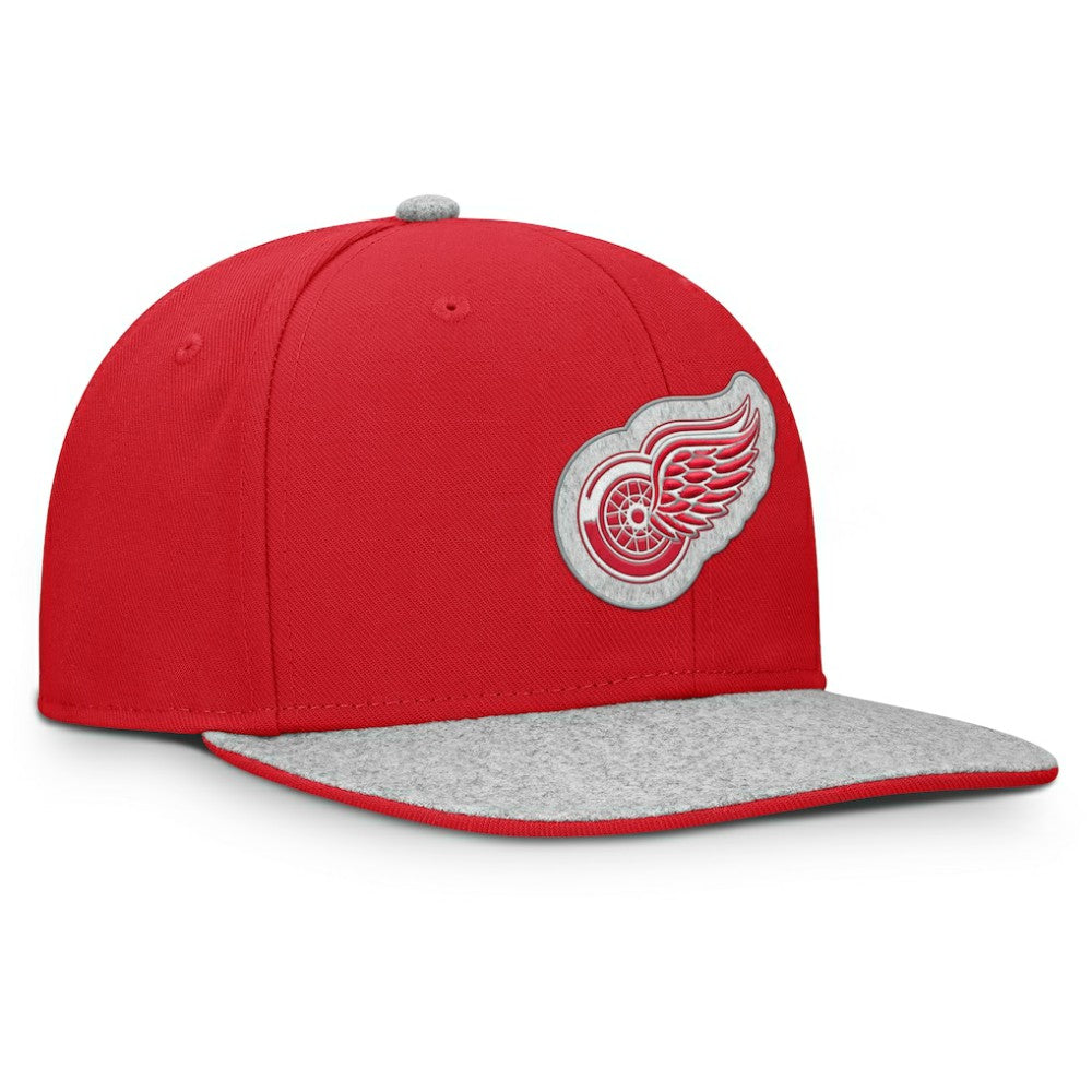Detroit Red Wings Fanatics Fundamentals Loden Snapback Hat - Red | Fanatics Clearance
