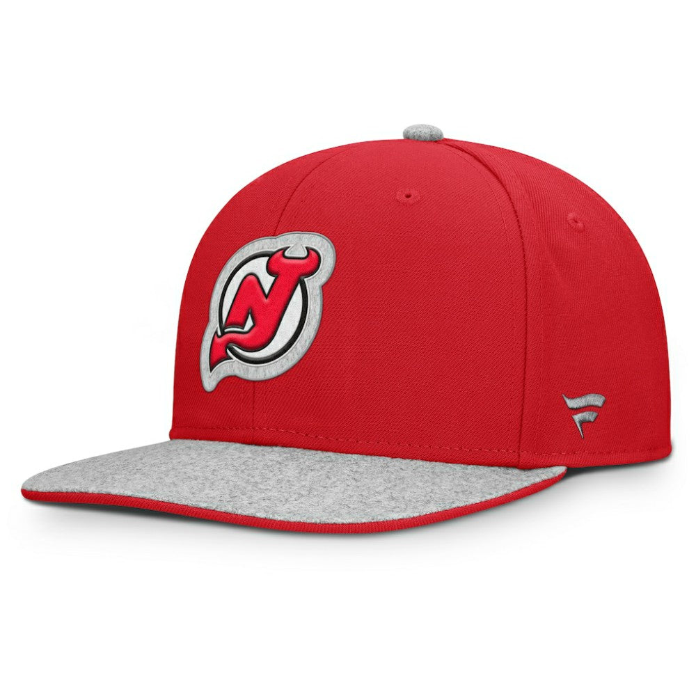 New Jersey Devils Fanatics Fundamentals Loden Snapback Hat - Red | Fanatics online