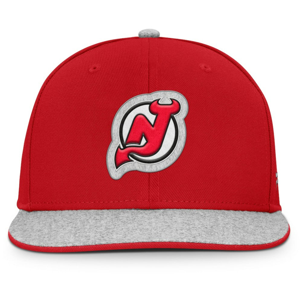 New Jersey Devils Fanatics Fundamentals Loden Snapback Hat - Red | Fanatics online