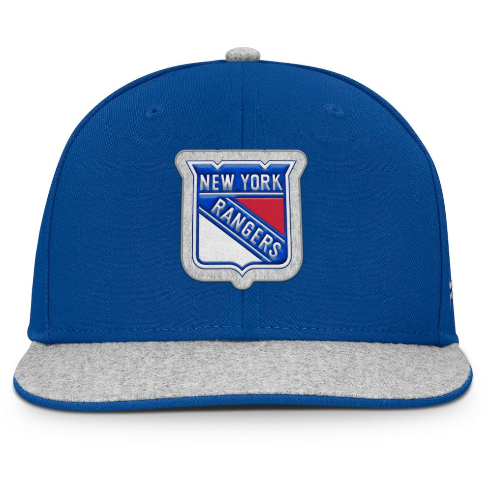New York Rangers Fanatics Fundamentals Loden Snapback Hat - Blue | Fanatics discount