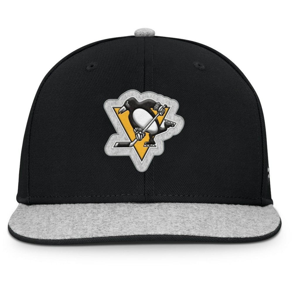 Pittsburgh Penguins Fanatics Fundamentals Loden Snapback Hat - Black | Fanatics sale