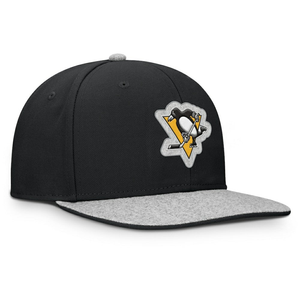 Pittsburgh Penguins Fanatics Fundamentals Loden Snapback Hat - Black | Fanatics sale