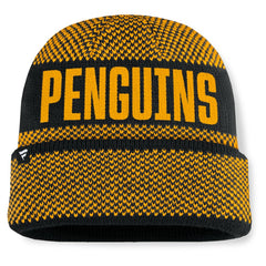 Pittsburgh Penguins Fanatics Fundamentals Shelter Cuffed Knit Hat - Black/Gold | Fanatics online