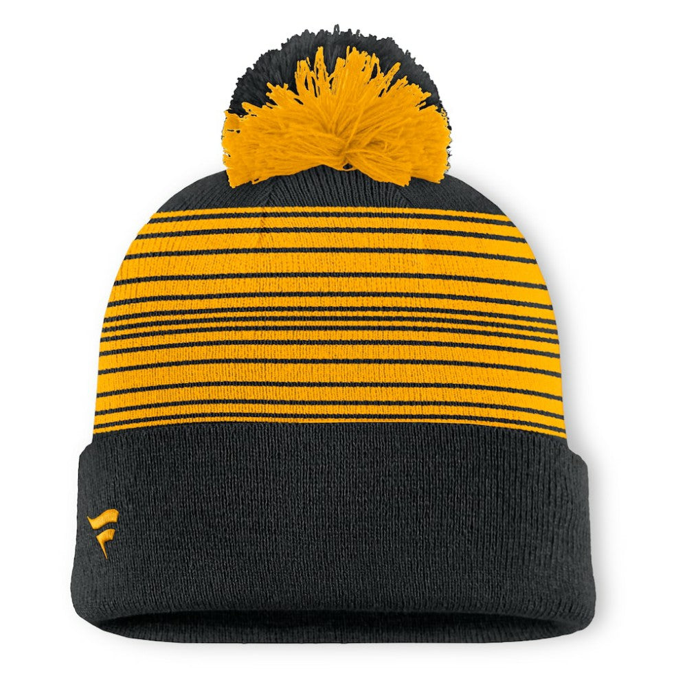 Boston Bruins Fanatics Fundamental Spirit Cuffed Pom Knit Hat - Black | Fanatics online