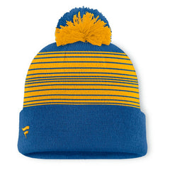 St. Louis Blues Fanatics Fundamental Spirit Cuffed Pom Knit Hat - Navy | Fanatics sale